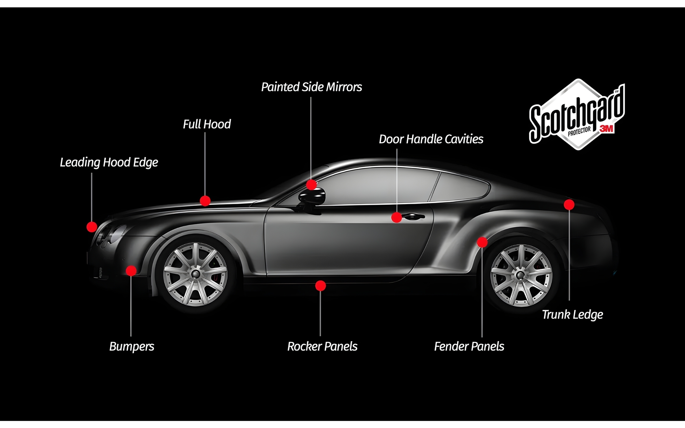 Ví trí nên dán PPF trên ô tô